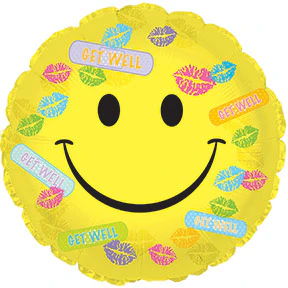 17" Get Well Bandaids & Kisses Balloon Packaged