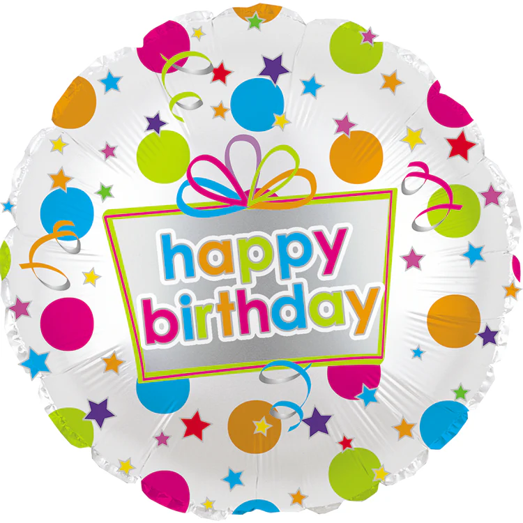 17" Happy Birthday Dots Balloon