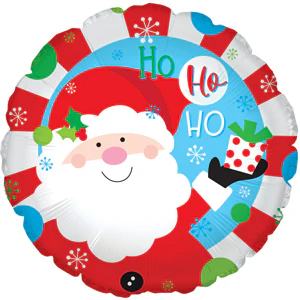 17" Ho Ho Ho Santa Foil Balloon