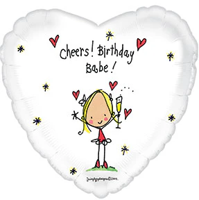 17" Juicy Lucy Happy Birthday Day Babe Balloon