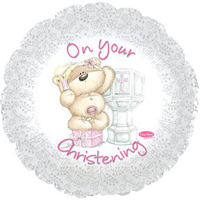 17" On Your Christening Girl L Balloon