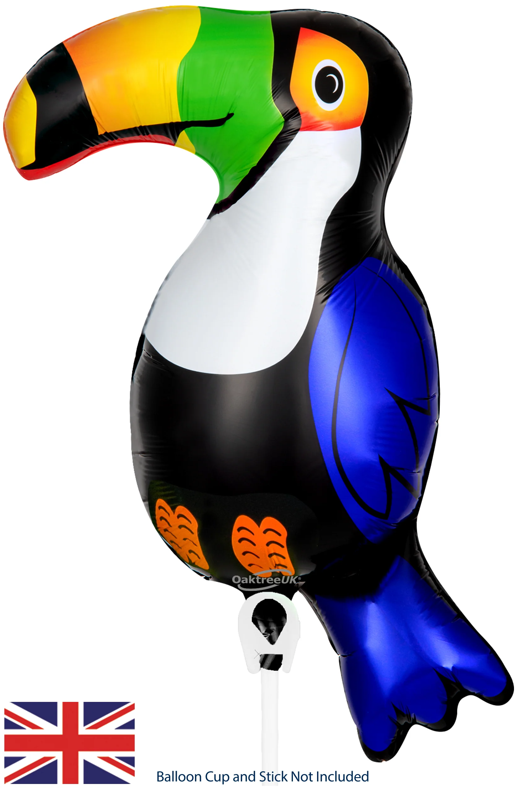 17" Airfill Only (Sticks Sold Separately) Oaktree Mini Shape Toucan Metallic Packaged