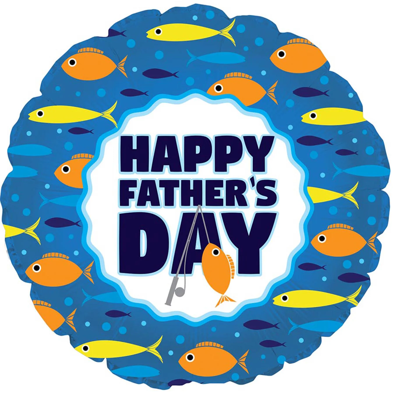 17" Father's Day Fishing Foil Balloon