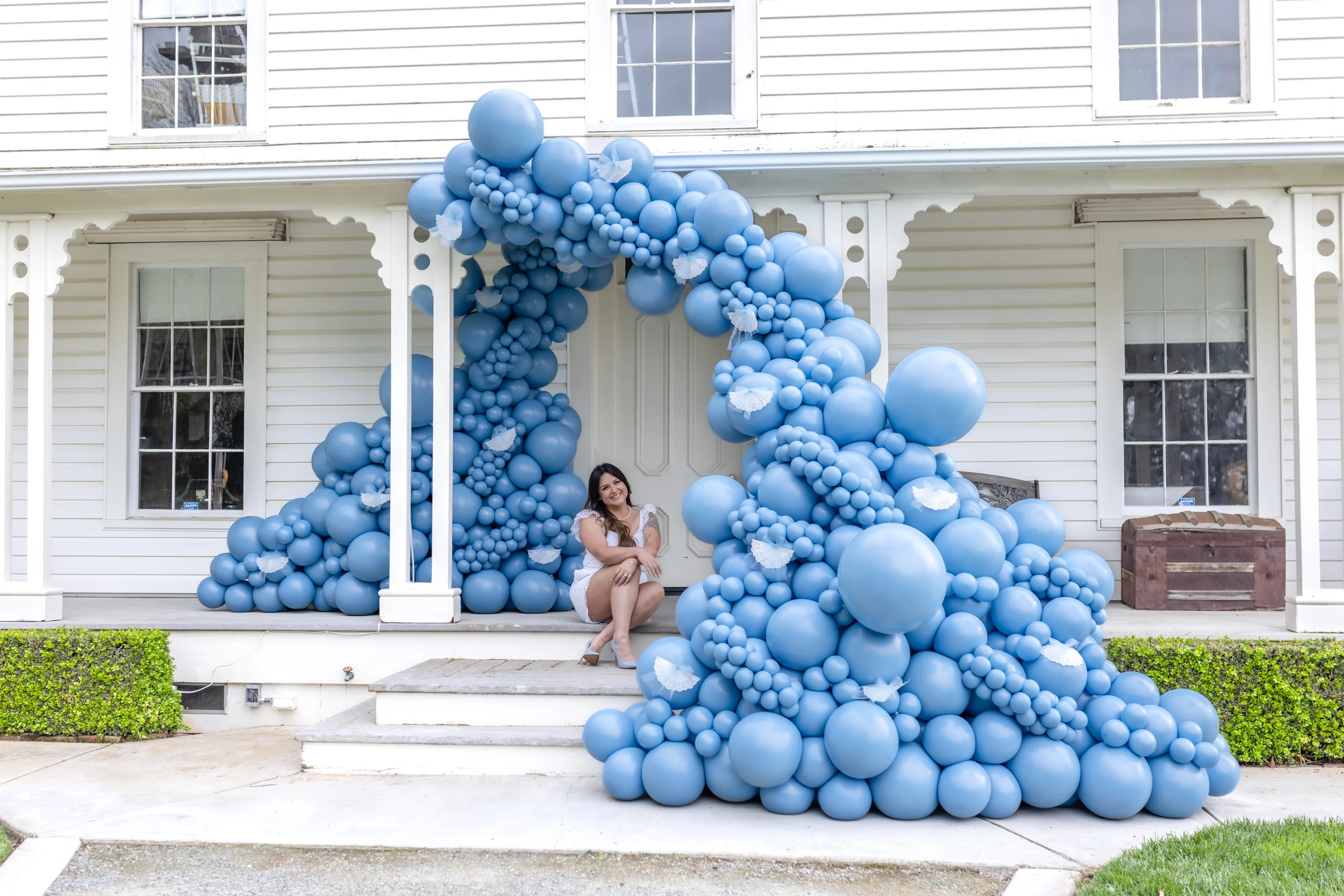17" Georgia Pearl True Blue Tuftex Latex Balloons Designer Balloons (50 Per Bag) - Image 4