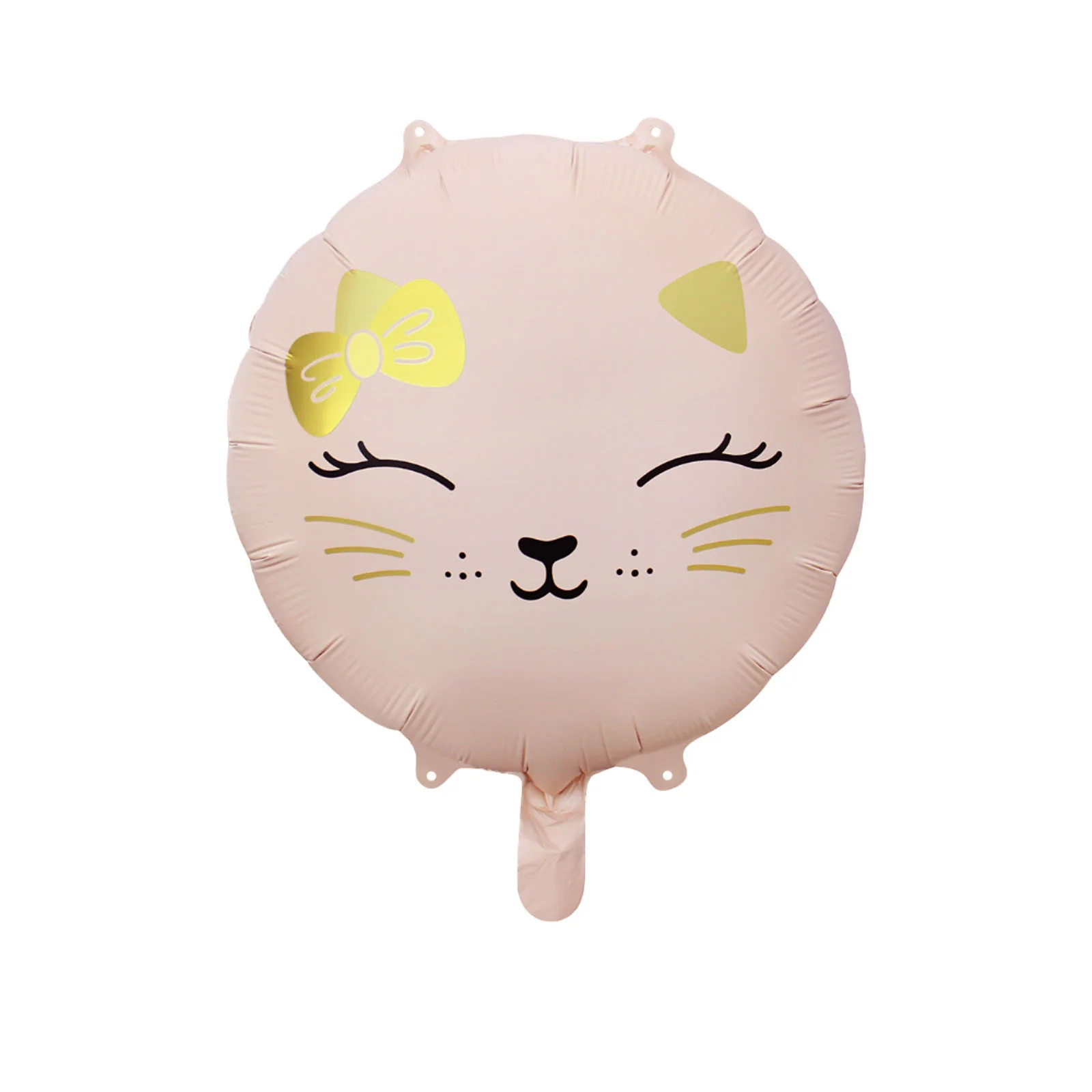 17" Matte Cat Head Round Foil Balloon Pink