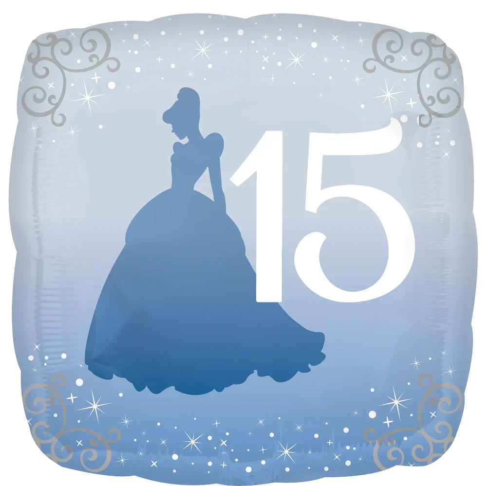 17" Mis Quince Cinderella Foil Balloon