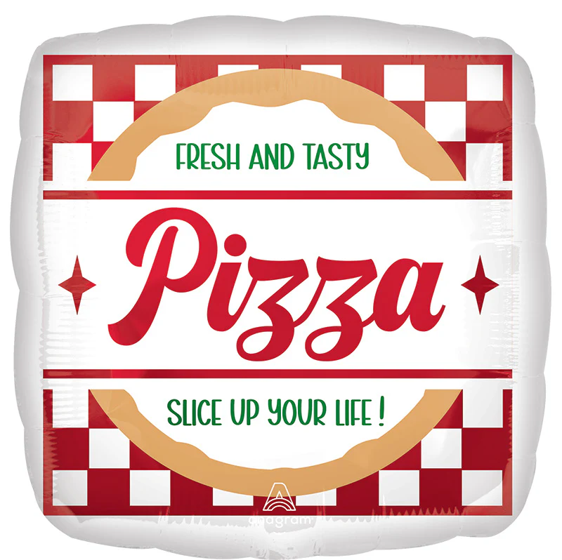 17" Standard Pizza Party Foil Balloon