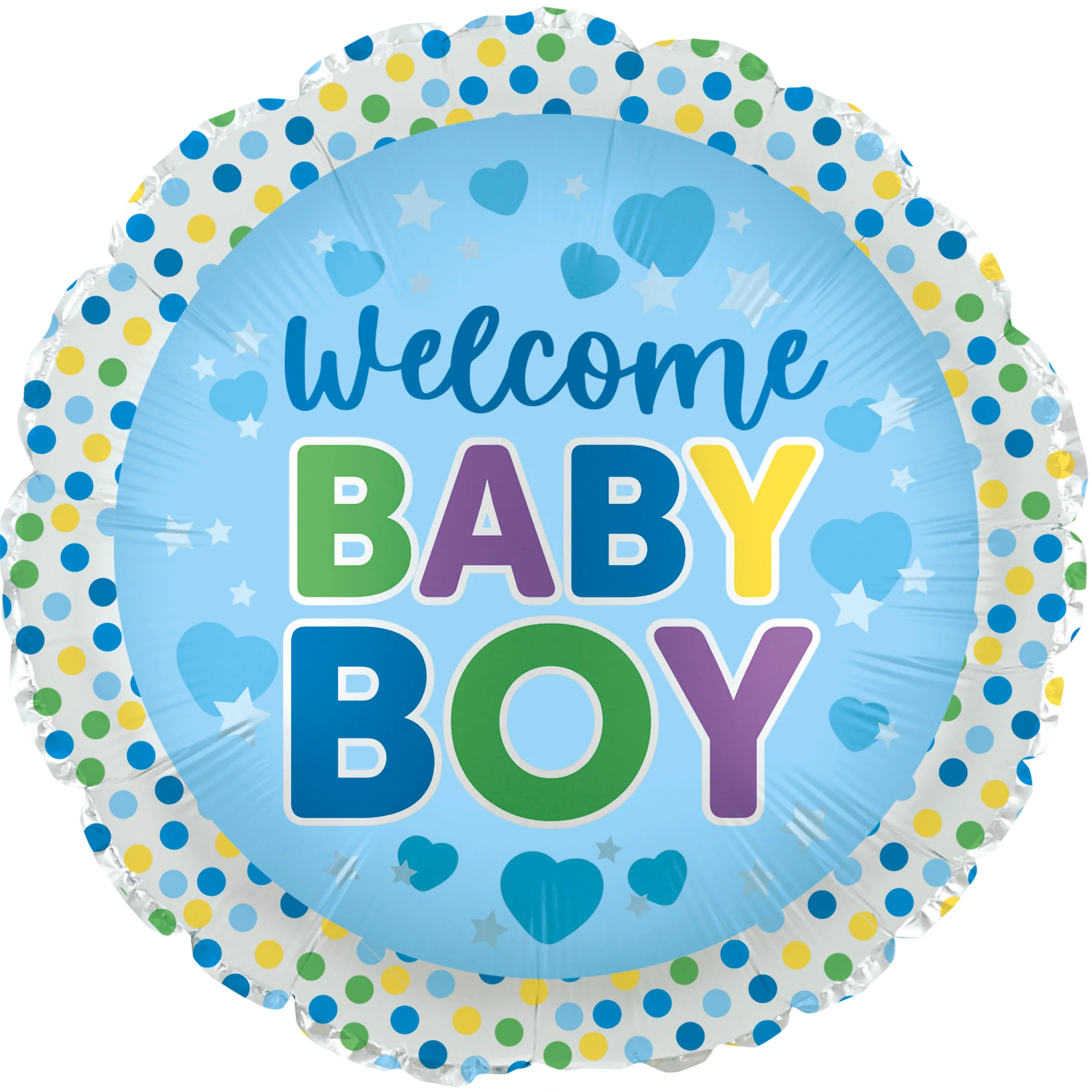 17" Welcome Baby Boy Foil Balloon