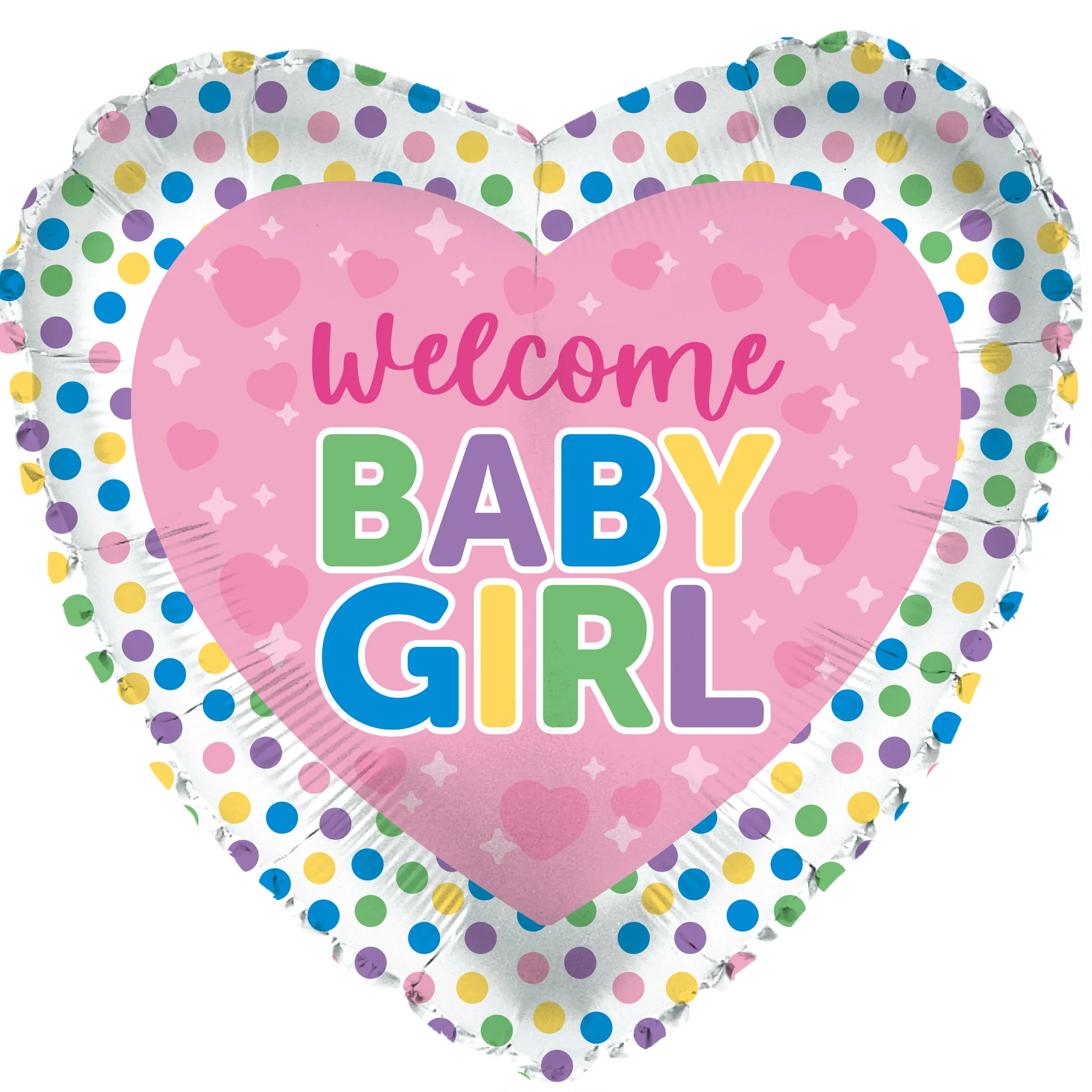 17" Welcome Baby Girl Foil Balloon