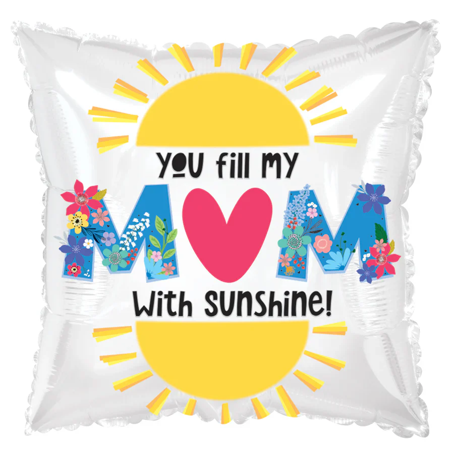 17" You Fill My Heart Mom Foil Balloon