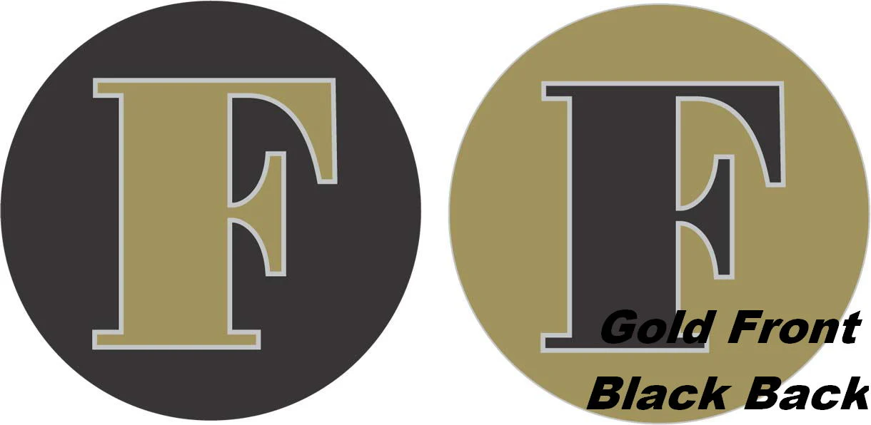 18" Classic Letter Balloon Letter "F" Gold/Black