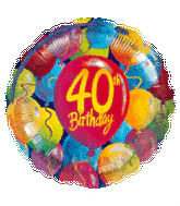 18" 40th Birthday Balloon