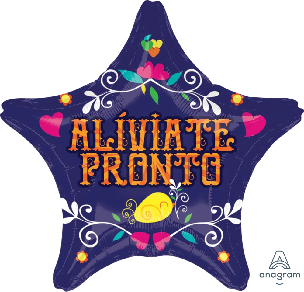 18" Aliviate Pronto Floral Balloon (Spanish)