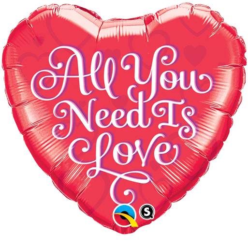 18" All You Need is Love Red Balloon