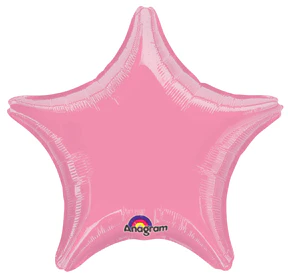 18" Anagram Brand Metallic Pink Star Foil Balloon