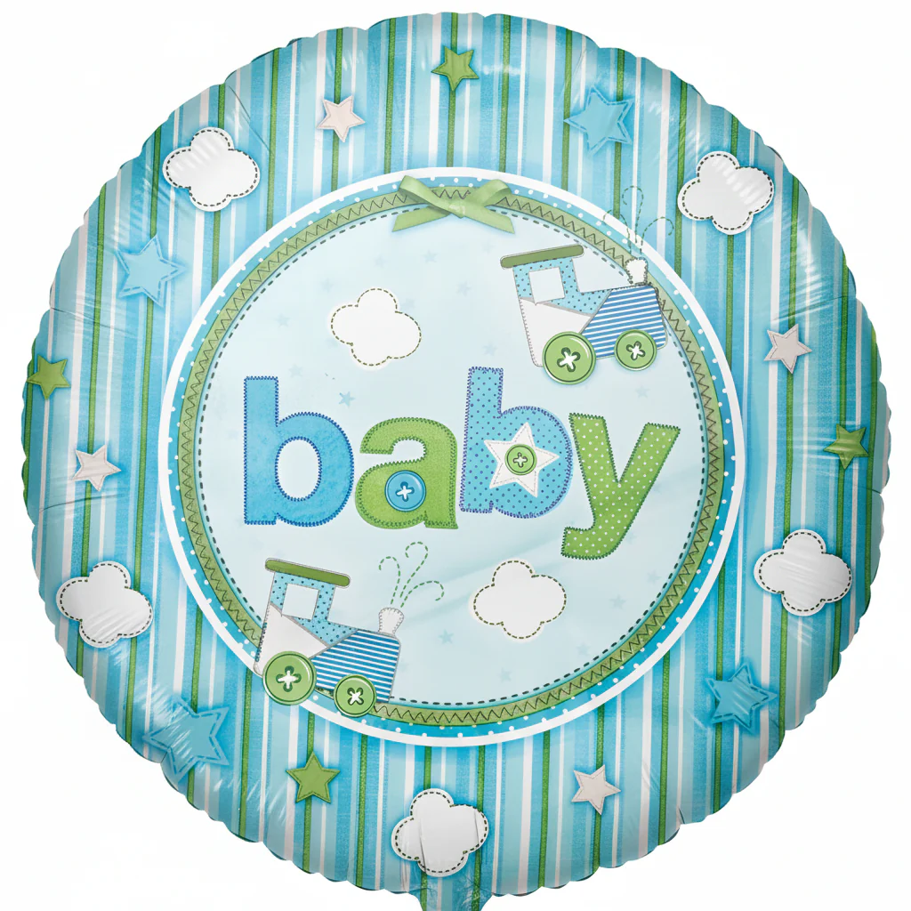 18" Baby Boy Blue Carter Foil Balloons