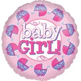 18" Baby Girl Carriages Balloon