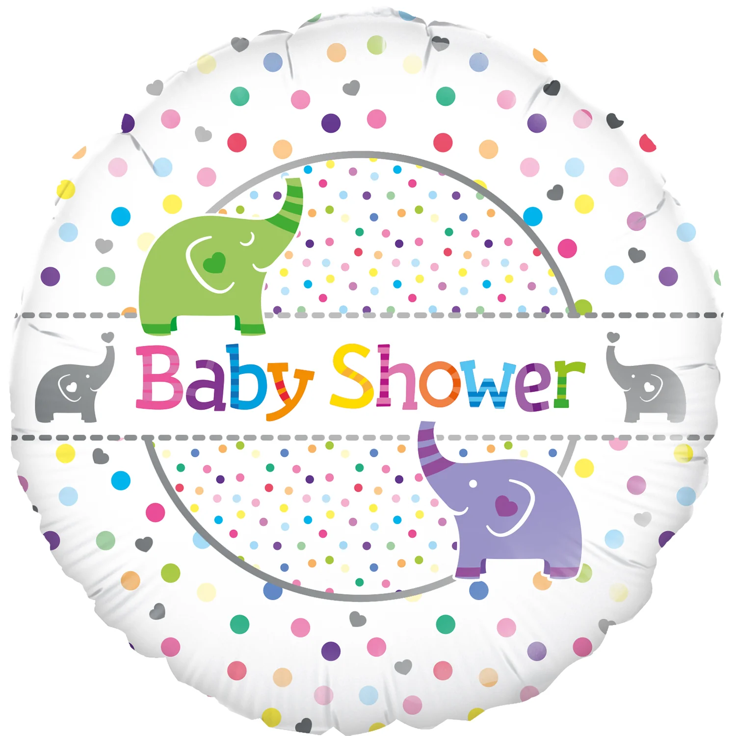 18" Baby Shower Elephants Oaktree Foil Balloon