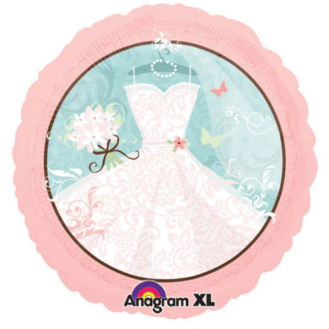 18" Bridal Dress Mylar Balloon
