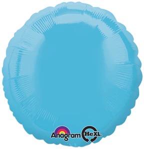 18" Caribbean Blue Decorator Circle Anagram Brand Balloon