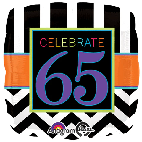 18" Celebrate 65 Balloon