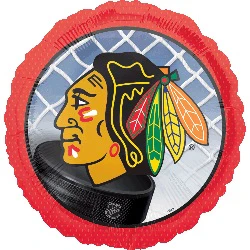 18" Chicago Blackhawks NHL Hockey Mylar Balloon