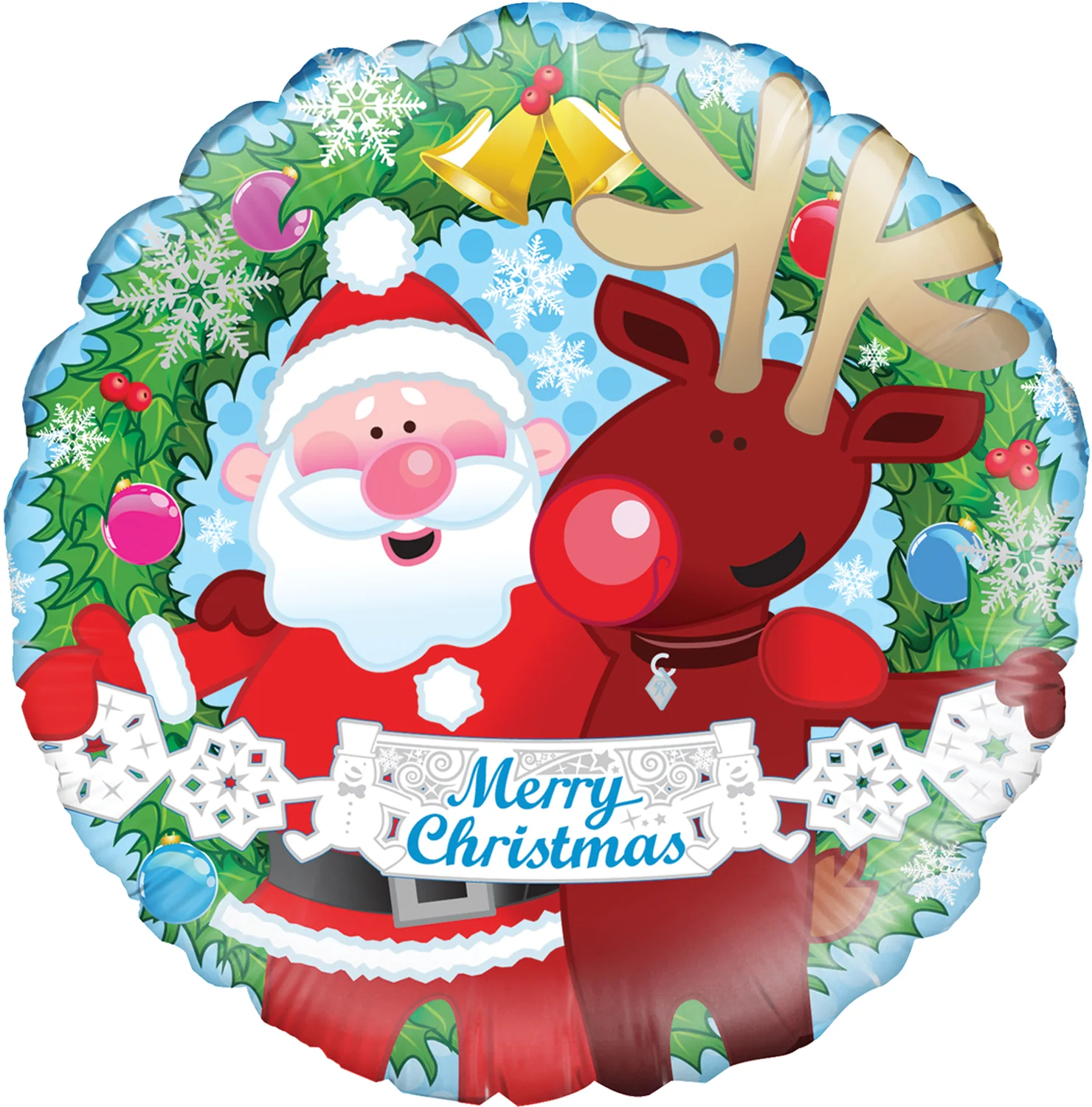 18" Christmas Friends Oaktree Foil Balloon