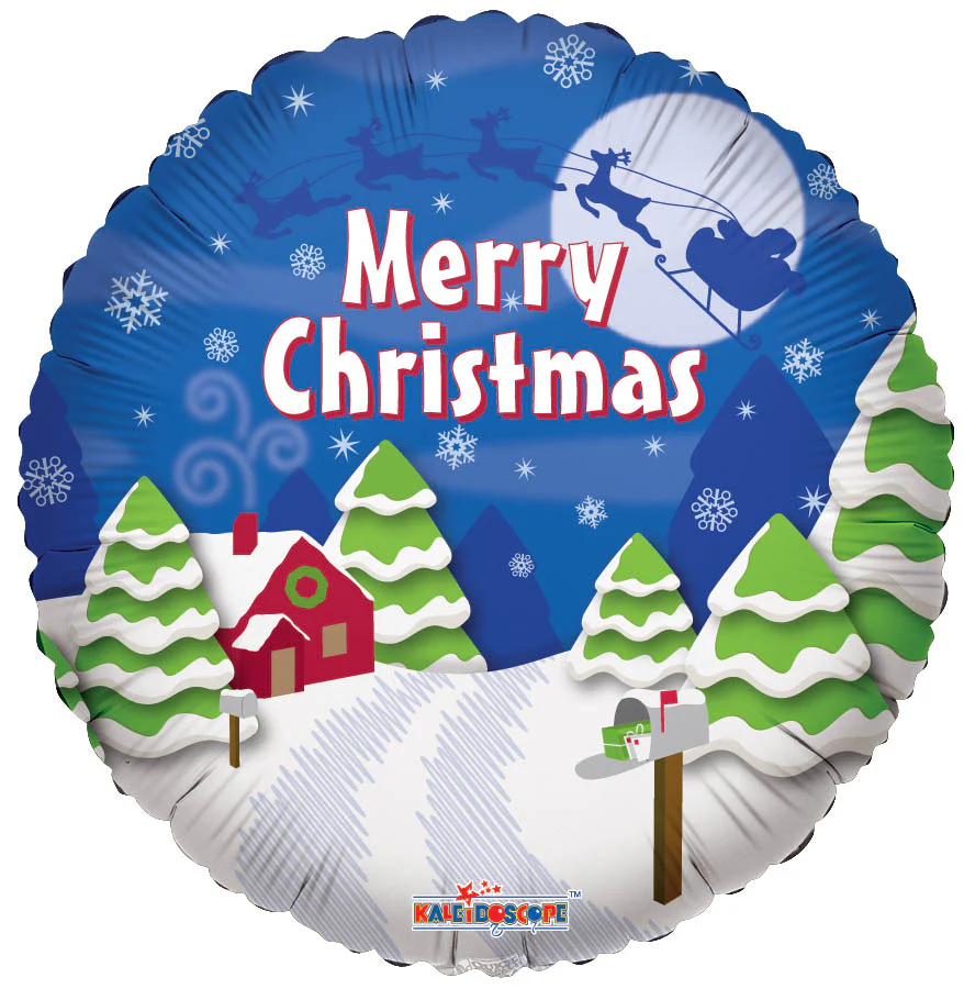 18" Christmas Santa's Sleigh Balloon