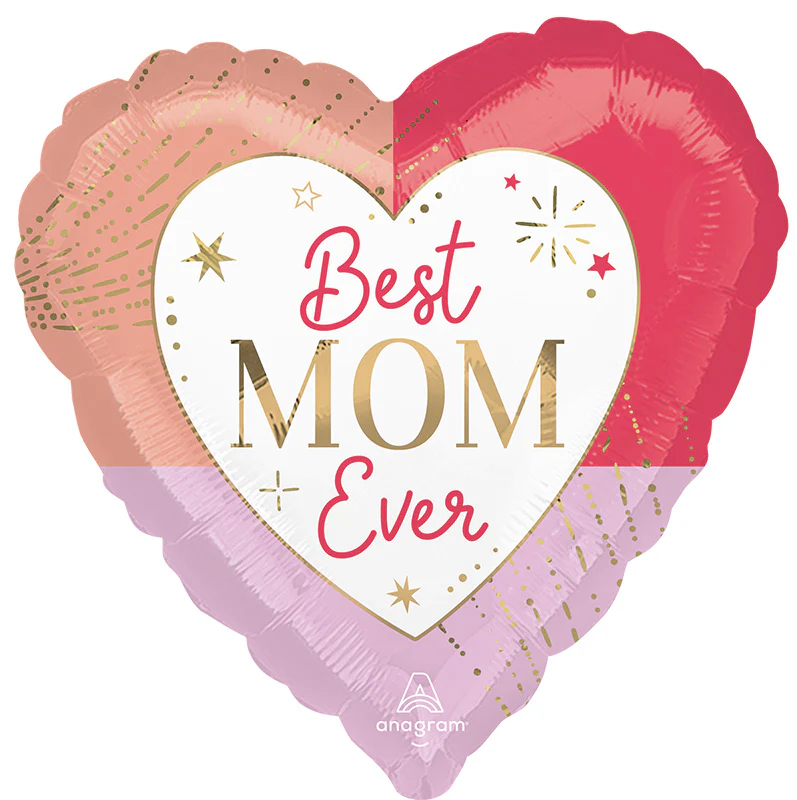 18" Colorful Best Mom Ever Foil Balloon