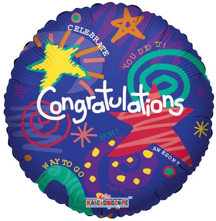 18" Congratulations Messages Balloon