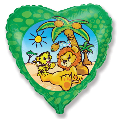 18" Crazy Lion Mylar Balloon