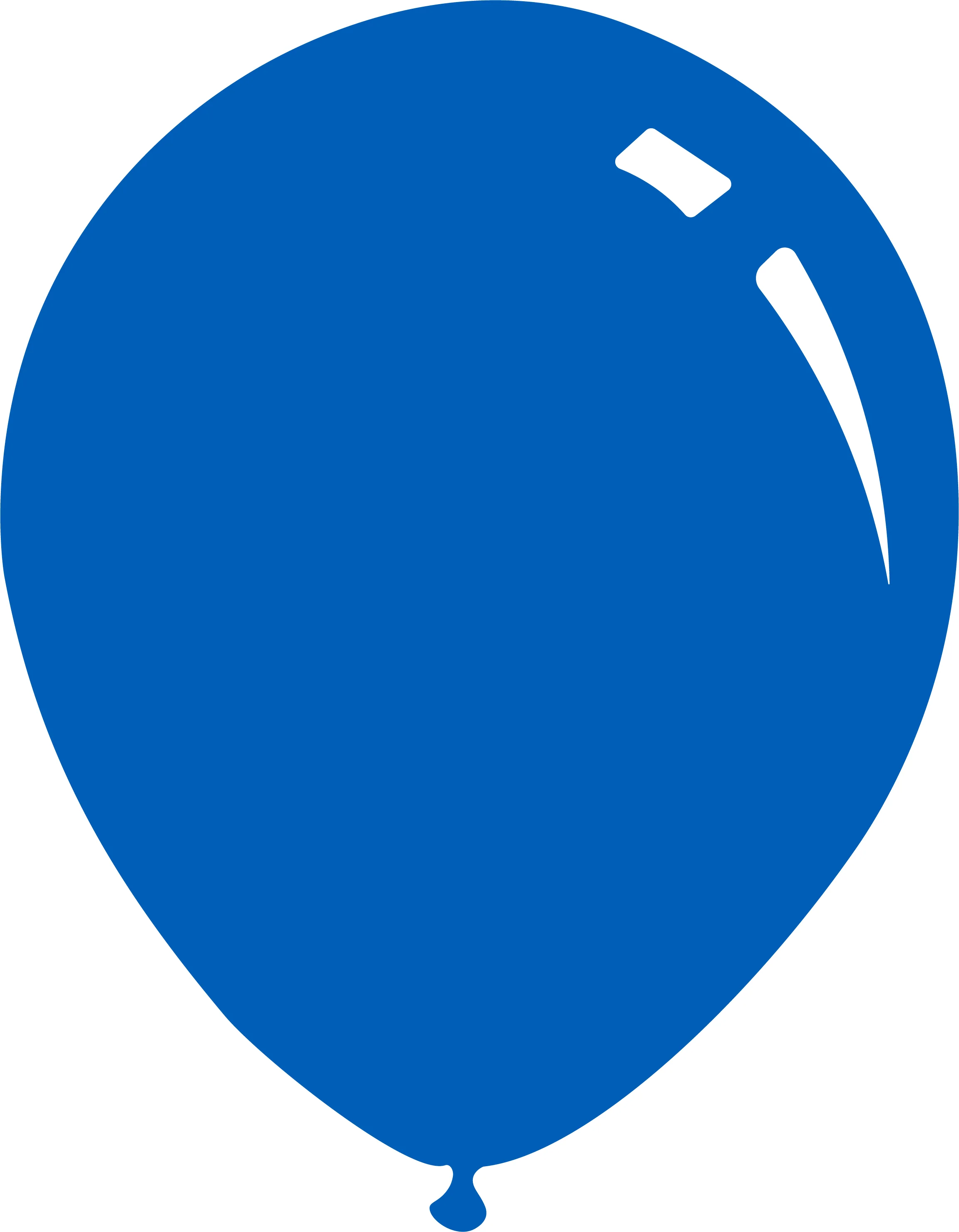 18" Deco Royal Blue Decomex Latex Balloons (25 Per Bag)