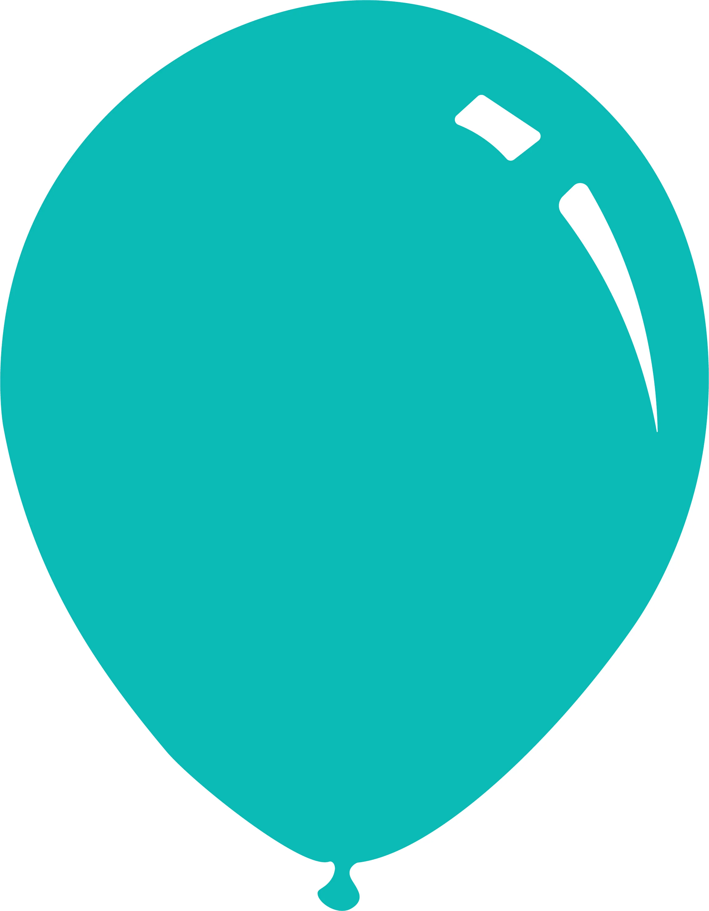18" Deco Tiffany Blue Decomex Latex Balloons (25 Per Bag)