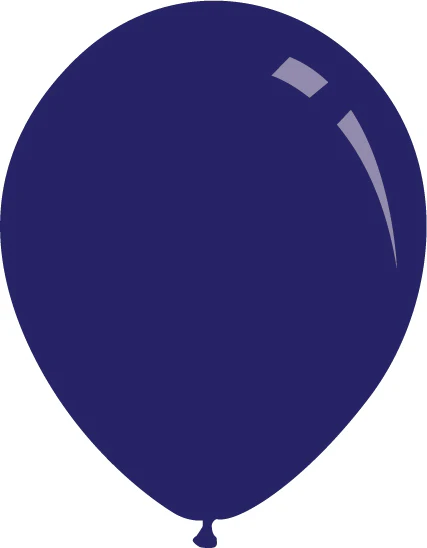 18" Deco Midnight Blue Decomex Latex Balloons (25 Per Bag)