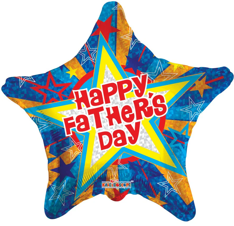 18" Father's Day Blue & Gold Balloon