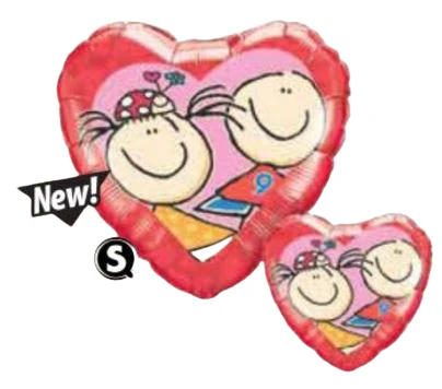 18" Faula & Goleiro In Love Mylar Balloon (Spanish)