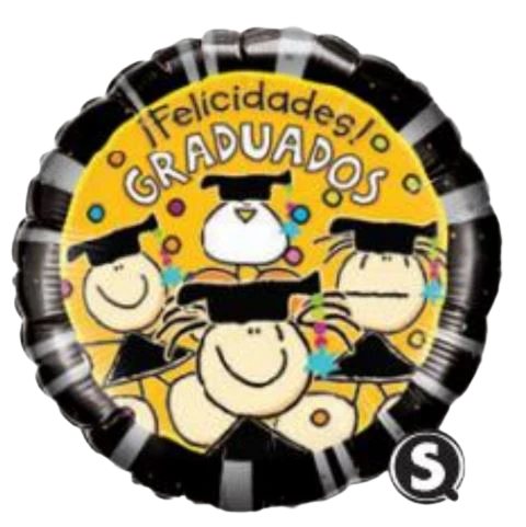 18" Faula Felicidades Graduados Balloon (Spanish)