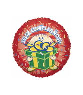 18" Feliz Cumpleanos Con Regalo Balloon (Spanish)