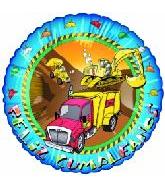 18" Feliz Cumpleanos Trucks Balloon (Spanish)