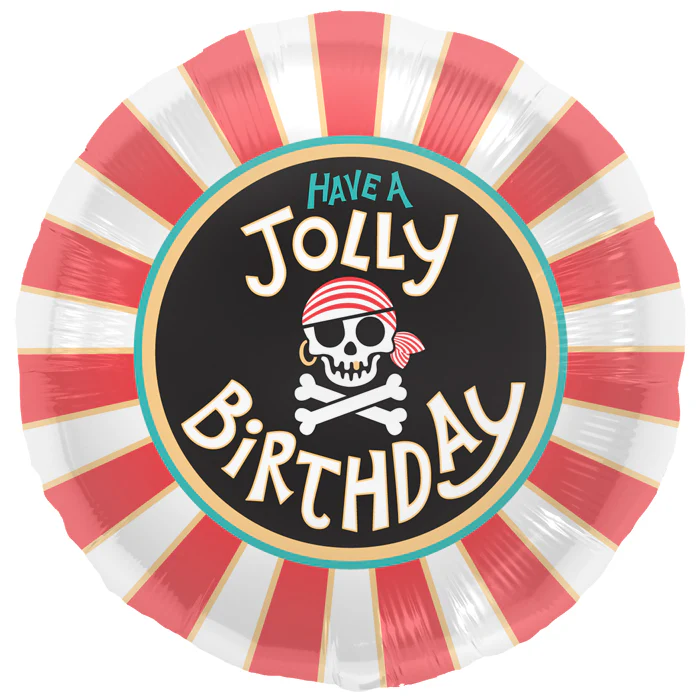 18" Foil Balloon Jolly Birthday Packaged