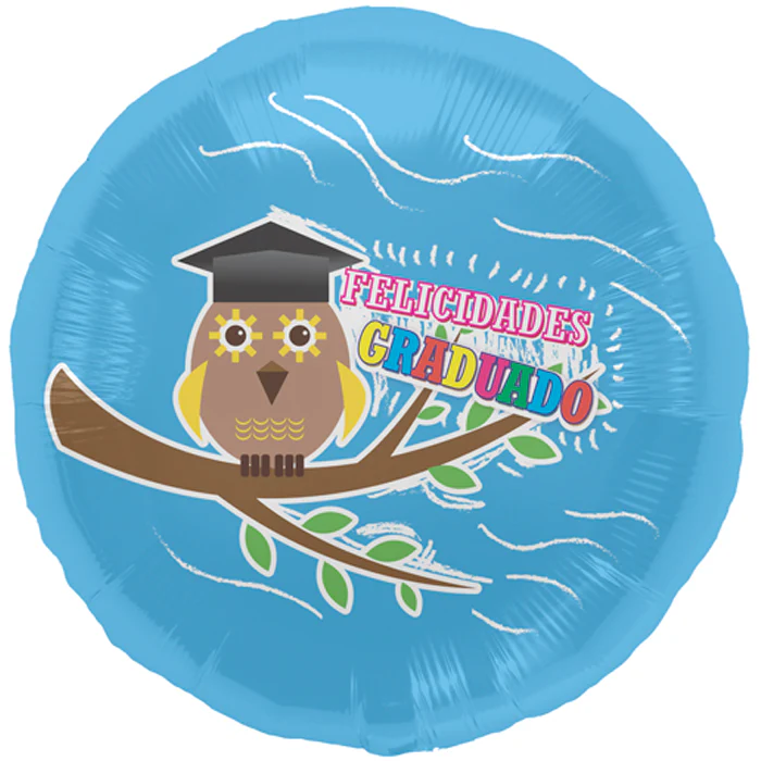 18" Foil Balloon Spanish Grad Owl