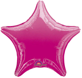 18" Fuchsia Star Anagram Brand Balloon