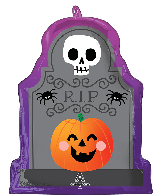 18" Fun & Spooky Tombstone Foil Balloon