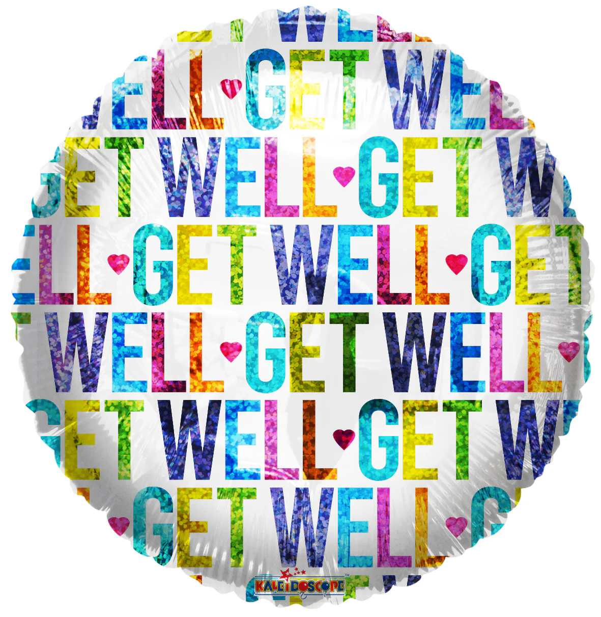 18" Get Well Colorful Foil Balloon