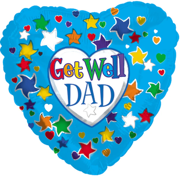 18" Get Well Dad Foil Balloon