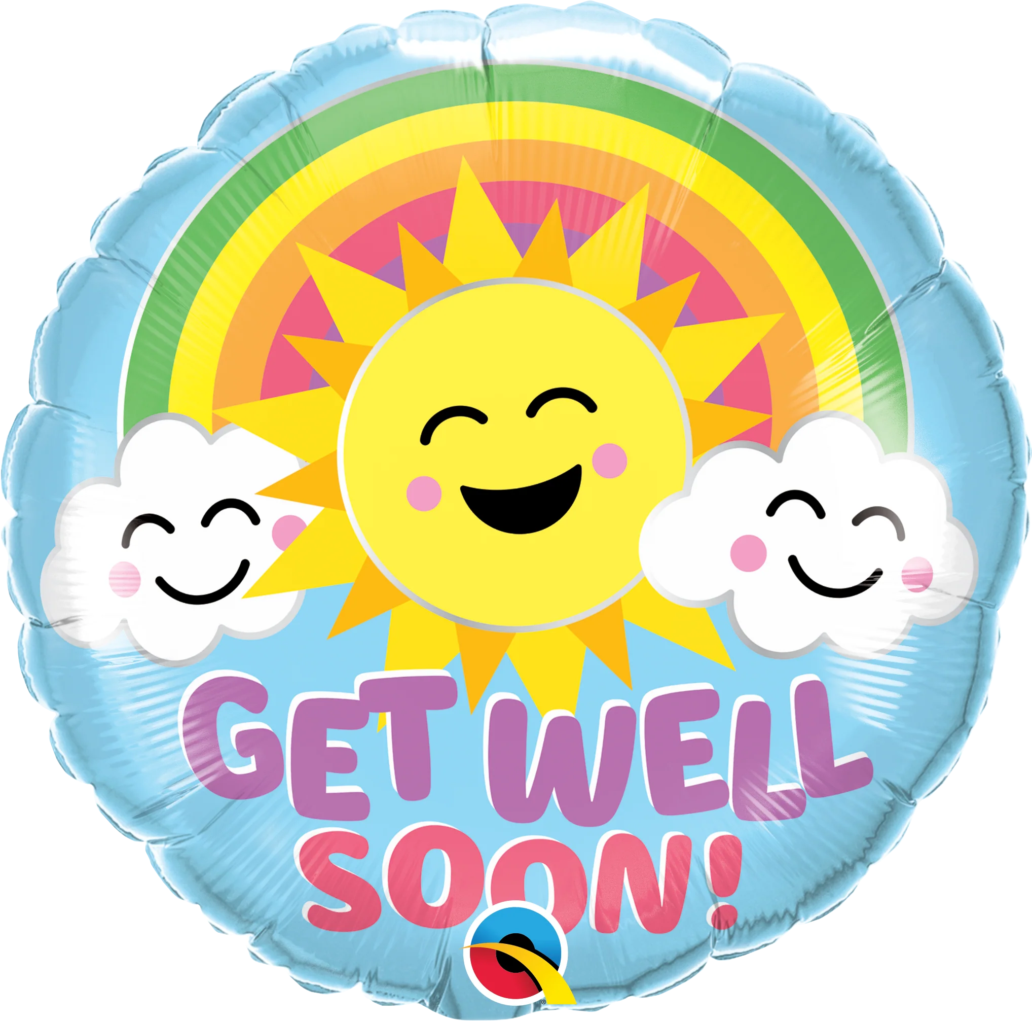 18" Get Well Soon Sunny Smiles Foil Balloon