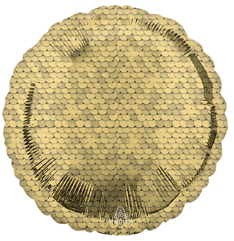 18" Glitter Gold Sequins Foil Balloon