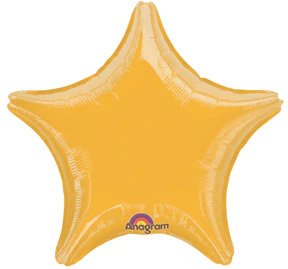 18" Gold Star Anagram Brand Balloon