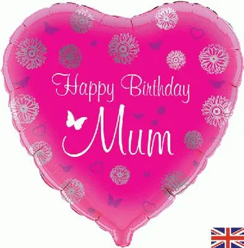 18" Happy Birthday Mum Oaktree Foil Balloon