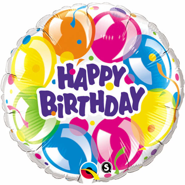 18" Happy Birthday Sparkling Balloons